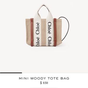 Chloe mini woody tote bag
